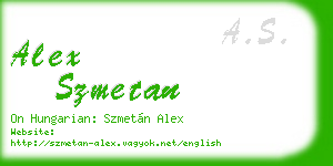 alex szmetan business card